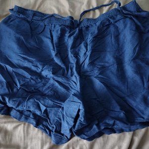 Dark Blue Lane Bryant Linen Shorts